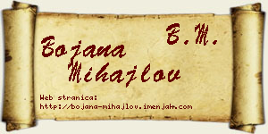 Bojana Mihajlov vizit kartica